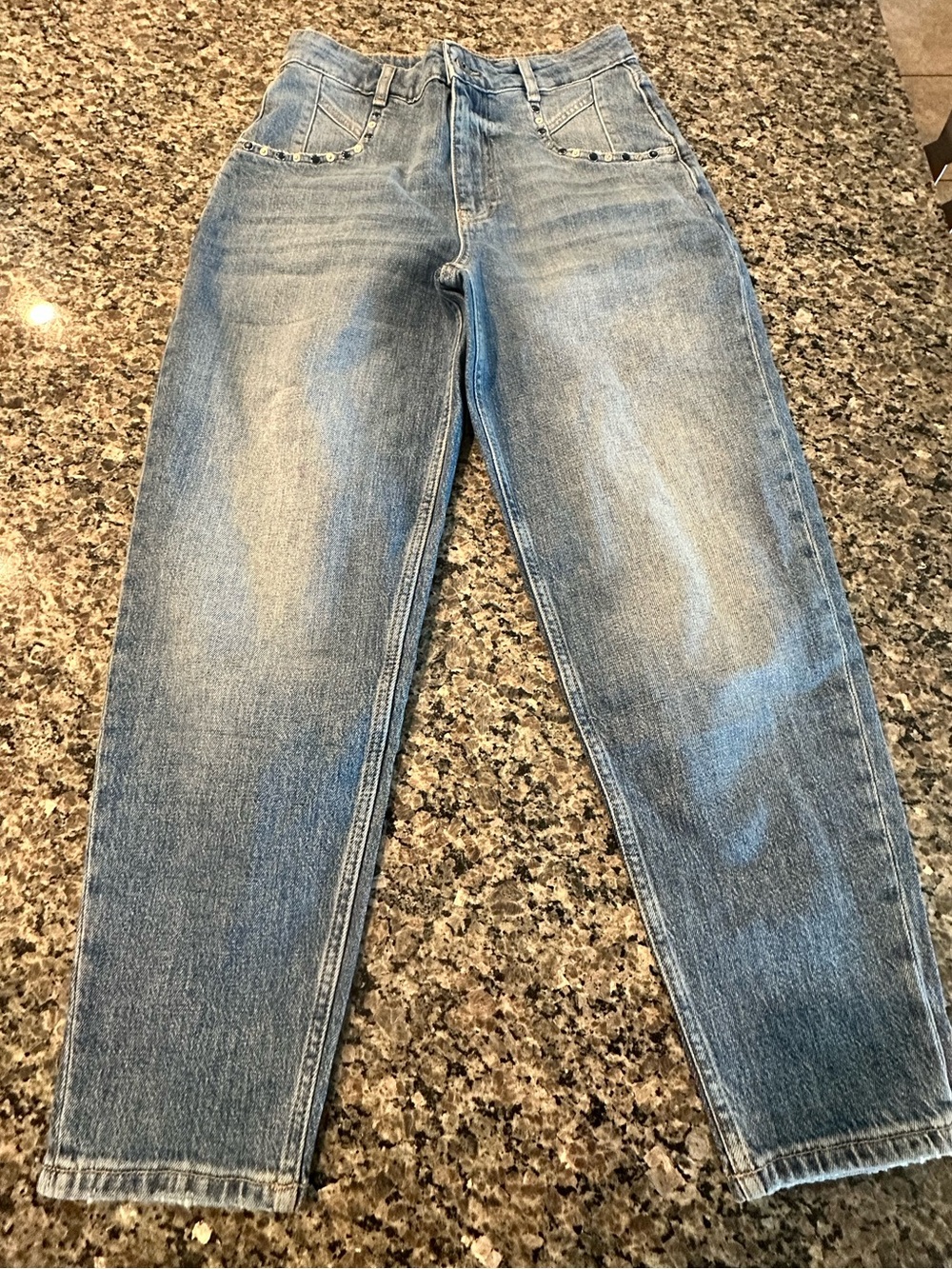 Liu Jo Light Blue Barrel Jeans with Subtle Fade